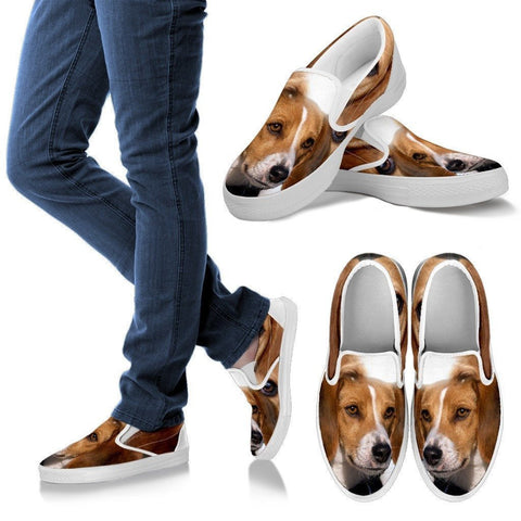 American Foxhound Print Slip Ons For Women- Express Shipping