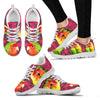 Valentine's Day Special-Rosy-Faced Lovebird Bird On Red Print Running Shoes For Women-Free Shipping