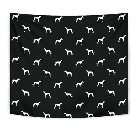 Whippet Dog Pattern Print Tapestry-Free Shipping