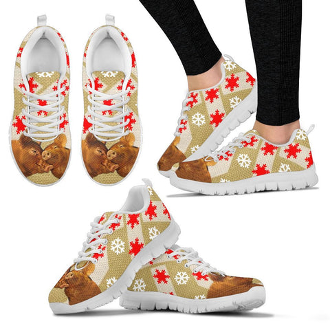 Duroc pig Print Christmas Running Shoes For Women-Free Shipping