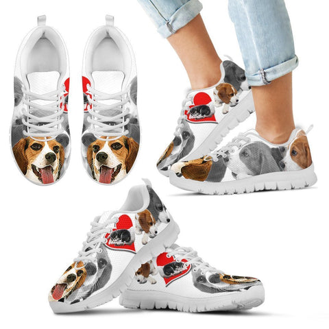 Beagle Dog Print Running Shoes For Kids- Free Shipping