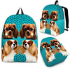 Cavalier King Charles Spaniel Dog Print Backpack-Express Shipping
