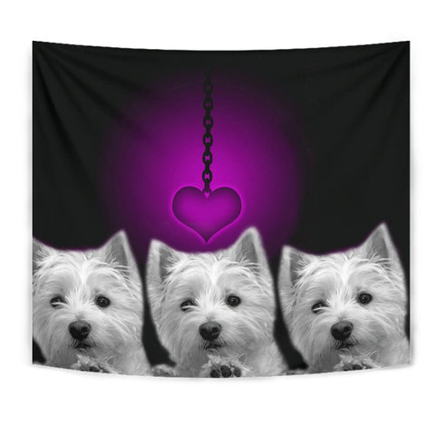 West Highland White Terrier (Westie) Print Tapestry-Free Shipping