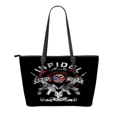Infidel Guns & Glory-Small Leather Tote Bag-Free Shipping