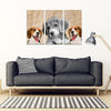 Beagle Dog Print- 5 Piece Framed Canvas- Free Shipping