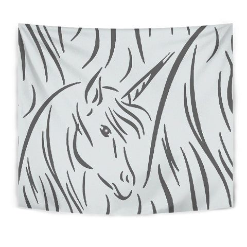 Amazing Sketch Unicorn Print Tapestry-Free Shipping