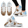 Yorkshire Blue White Print Sneakers For Women-Free Shipping