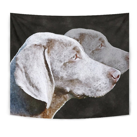 Weimaraner Dog Watercolor Art Print Tapestry-Free Shipping