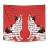 Japanese Bobtail Cat Print Tapestry-Free Shipping