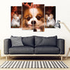 Papillon Dog Print- Piece Framed Canvas- Free Shipping