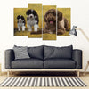 Spanish Water Dog Print-5 Piece Framed Canvas- Free Shipping