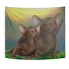 Cute Oriental Shorthair Cat Print Tapestry-Free Shipping