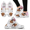 Beagle Pink White Print Running Shoes For Women-Free Shipping