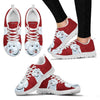 Cute Maltese Red Print Running Shoes For Women-Free Shipping