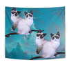 Lovely Snowshoe Cat Print Tapestry-Free Shipping