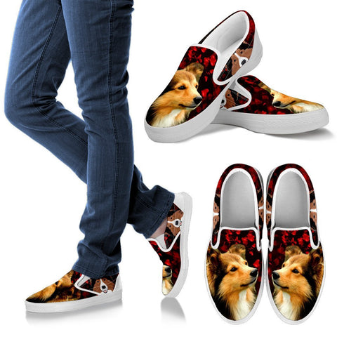 Valentine's Day Special-Shetland Sheepdog Print Slip Ons Shoes For Women-Free Shipping