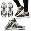 Pug On Black-Women's Running Shoes-Free Shipping