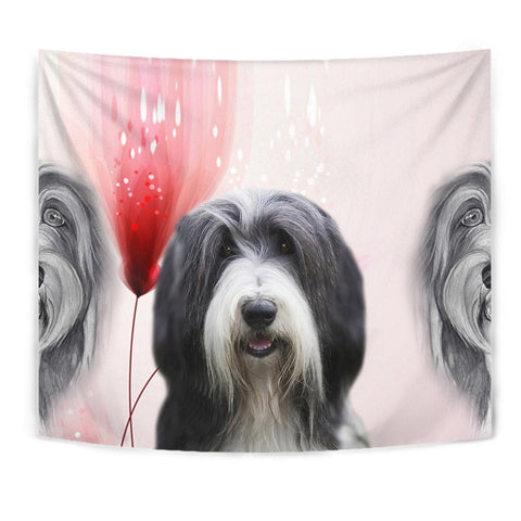 Bearded Collie Print Tapestry-Free Shipping