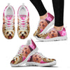 Yorkshire Terrier On Pink Print Running Shoes For Women- Free Shipping