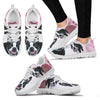 Boston Terrier Pink White Print Running Shoes For Women-Free Shipping