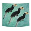 African Pied Hornbill Bird Print Tapestry-Free Shipping