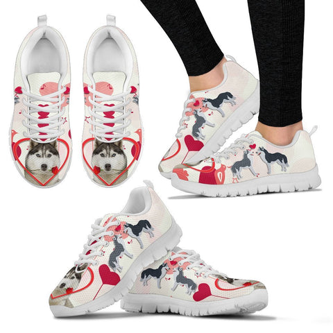 Valentine's Day Special Siberian Husky Dog Print Running Shoes For Women- Free Shipping