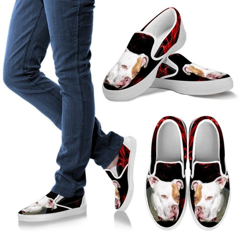 Pit Bull Terrier Print Slip Ons For Womens- Express Shipping
