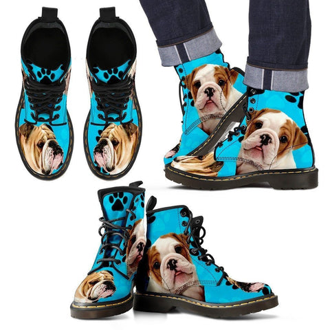 Bulldog Print Boots For Men-Limited Edition-Express Shipping