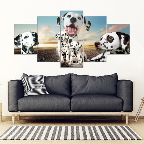 Dalmatian Dog Print- Piece Framed Canvas- Free Shipping