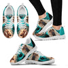 Afghan Hound On Deep Skyblue Print Running Shoes For Women- Free Shipping