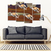 Whippet Racing Print-5 Piece Framed Canvas- Free Shipping