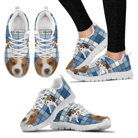 Beagle With 3D Blocks Print Running Shoes For Women-Free Shipping