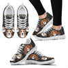 Beagle On Black-Women's Running Shoes-Free Shipping