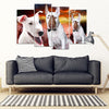Bull Terrier Print- Piece Framed Canvas- Free Shipping