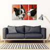 Boston Terrier Print-5 Piece Framed Canvas- Free Shipping