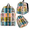 Dandie Dinmont Terrier Dog Print Backpack-Express Shipping