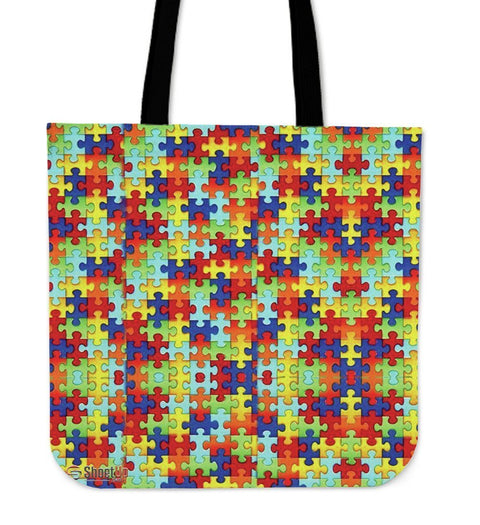 Autism Symbol Tote Bags- Free Shipping