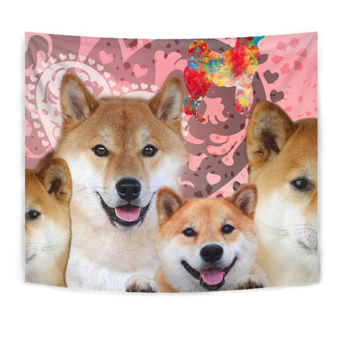 Cute Shiba Inu Dog Print Tapestry-Free Shipping