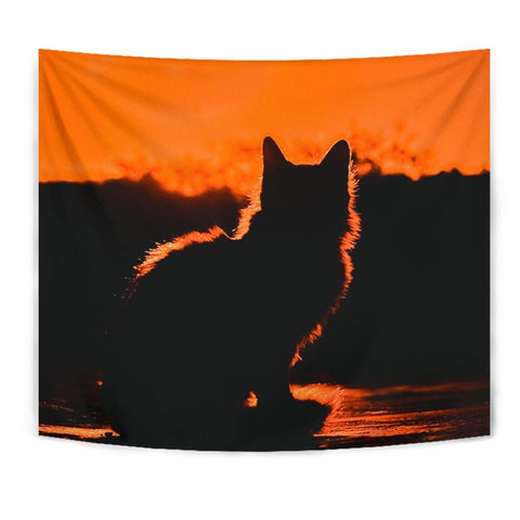 Amazing Cat Shadow Print Tapestry-Free Shipping