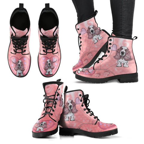 Valentine's Day Special-Basset Hound Print Boots For Women-Free Shipping