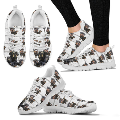 Rottweiler Pattern Print Sneakers For Women- Express Shipping