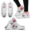 West Highland White Terrier Pink White Print Running Shoes For Women-Free Shipping
