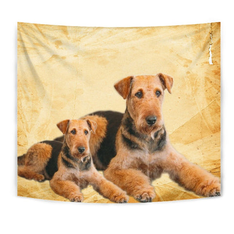 Airedale Terrier Dog Print Tapestry-Free Shipping