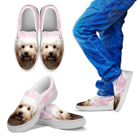 Cockapoo Print Slip Ons For Kids- Express Shipping