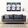 Maltese Print-5 Piece Framed Canvas- Free Shipping