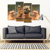 Brussels Griffon Print-3 Piece Framed Canvas- Free Shipping