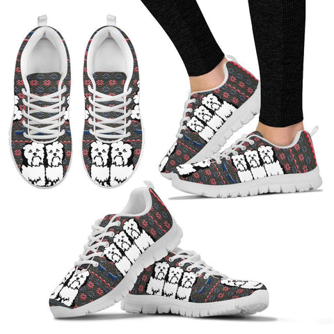 Havanese Dog Print Christmas Running Shoes For Women-Free Shipping