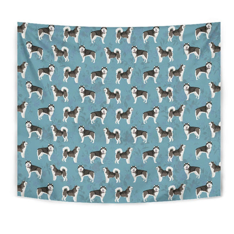 Alaskan Malamute Dog Pattern Print Tapestry-Free Shipping