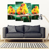 Sun Conure (The Sun Parakeet ) Parrot Print 5 Piece Framed Canvas- Free Shipping