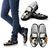 Beagle With Glasses Print Slip Ons For Women(Black)- Limited Edition- Express Shipping